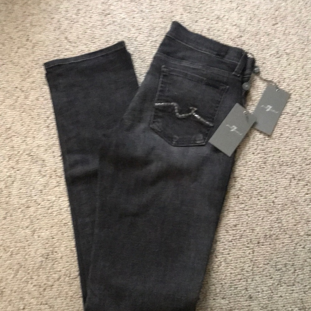 Studded 7 Gray Jeans